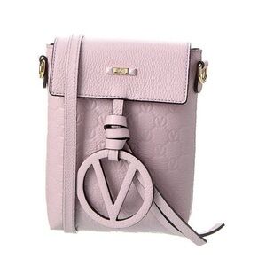 Valentino Salma Medallion Embossed Leather Crossbody Bag - Purple